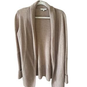 Vince Women's Tan Open Front Cardigan Cashmere Wool Size XS Cabincore Office